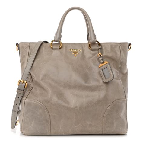 PRADA Vitello Shine Shopping Satchel Nube 